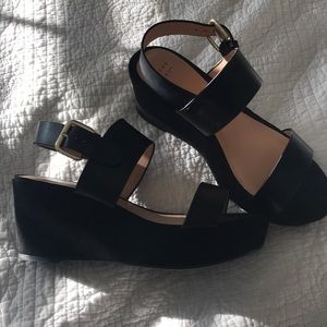 LIKE NEW Black Wedges A New Day